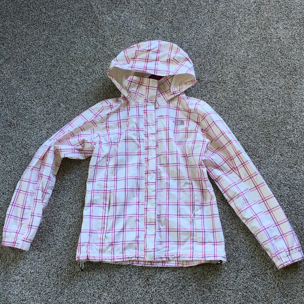 The North Face Pink & Purple Plaid Hooded Jacket